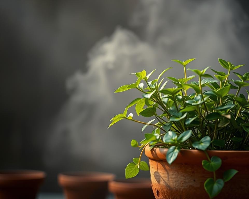 pottery and humidity, a delicate balance. In the foreground, a terracotta pot filled with a lush, verdant plant, its leaves gently swaying in the humid air. The pot's surface reflects the muted, warm lighting, hinting at the pottery's porous nature. In the middle ground, a mist-like haze envelops the scene, creating an atmosphere of tranquility and moisture. The background features a subtle, textured backdrop, suggesting the natural environment where pottery thrives - perhaps a pottery studio or a greenhouse. The overall mood is one of contemplation, where the harmony between the pottery and its environment is celebrated. pottery and humidity, a delicate balance. In the foreground, a terracotta pot filled with a lush, verdant plant, its leaves gently swaying in the humid air. The pot's surface reflects the muted, warm lighting, hinting at the pottery's porous nature. In the middle ground, a mist-like haze envelops the scene, creating an atmosphere of tranquility and moisture. The background features a subtle, textured backdrop, suggesting the natural environment where pottery thrives - perhaps a pottery studio or a greenhouse. The overall mood is one of contemplation, where the harmony between the pottery and its environment is celebrated.